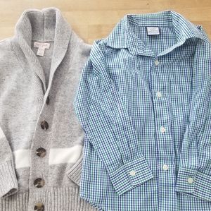 Boys sweater and button down shirt